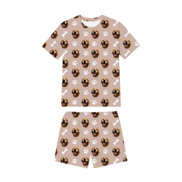 Pijama Manga Corta Huesitos y Huellitas