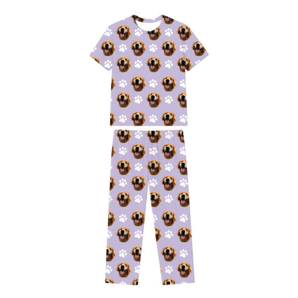 Pijama Manga Corta + Pantalón Huellitas