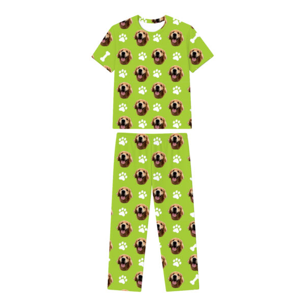 Pijama Manga Corta + Pantalón Huesitos y Huellitas